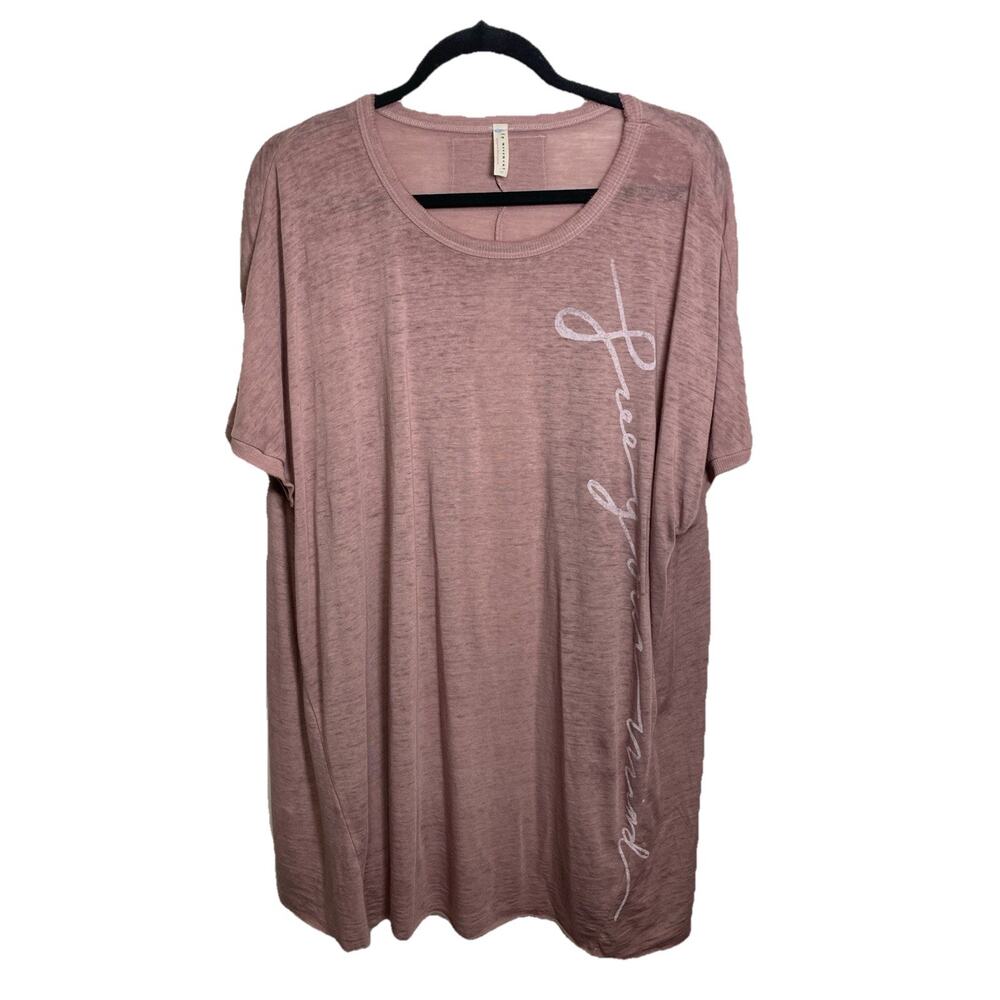 Free People Movement Open Back Tee Small Oversized Boho Beach Cover Up